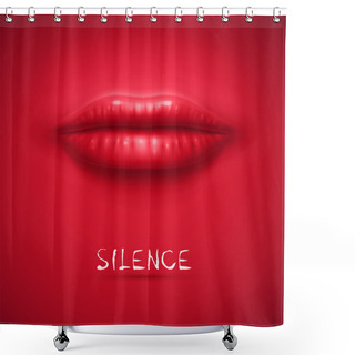 Personality  Silence Background Shower Curtains
