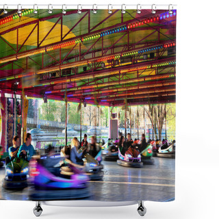 Personality  Bumper Cars Shower Curtains