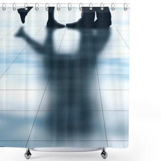 Personality  Lovers Shadow Shower Curtains