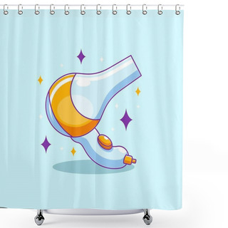 Personality  Hair Dryer In Cartoon Style Shower Curtains