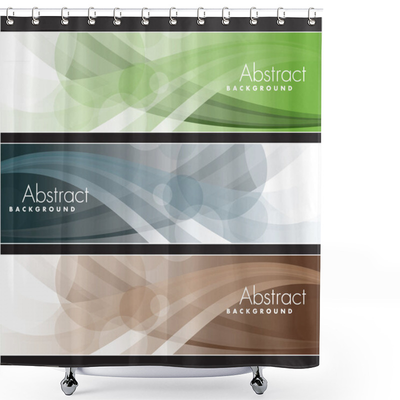 Personality  Set of Banners. Abstract Background. Eps10 Format. shower curtains