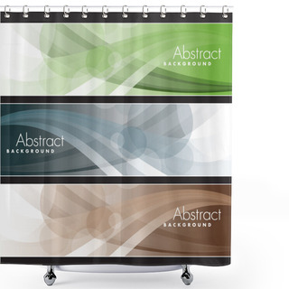 Personality  Set Of Banners. Abstract Background. Eps10 Format. Shower Curtains