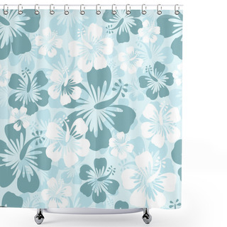 Personality  Hibiscus Seamless Background Shower Curtains