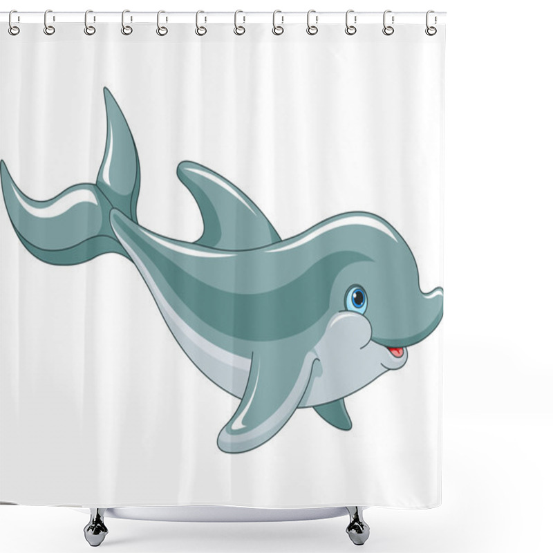 Personality  Swimming Dolphin Shower Curtains