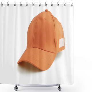 Personality  Orange Baseball Cap Shower Curtains