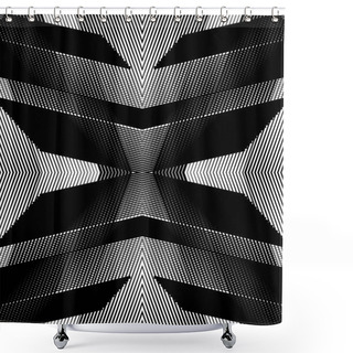 Personality  Grid Background With Mirrored Geometry Shower Curtains