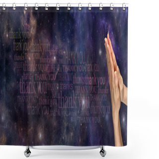 Personality  A Prayer Of Thanks To The Universe Shower Curtains