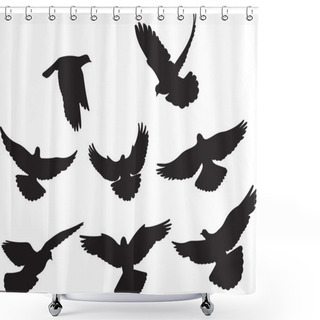 Personality  Doves Vector Shower Curtains
