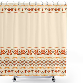 Personality  Folk Style Textile Background Shower Curtains