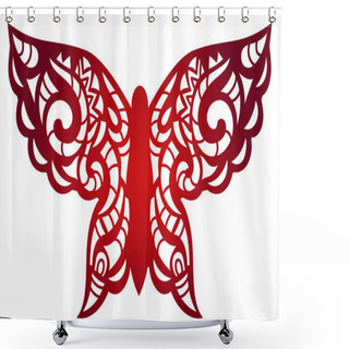 Personality  Laser Cut Vector Template Shower Curtains