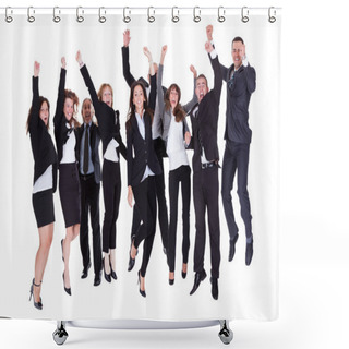 Personality  Group Of Jubilant Business Shower Curtains