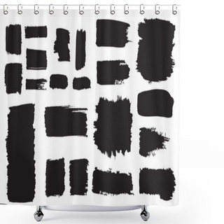 Personality  Watercolor Grunge Brush Strokes And Splashes Set Shower Curtains