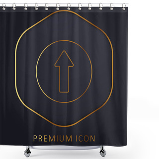 Personality  Ahead Golden Line Premium Logo Or Icon Shower Curtains