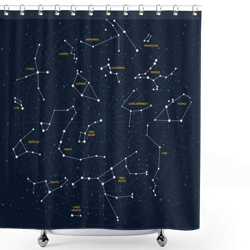 Personality  sky map shower curtains