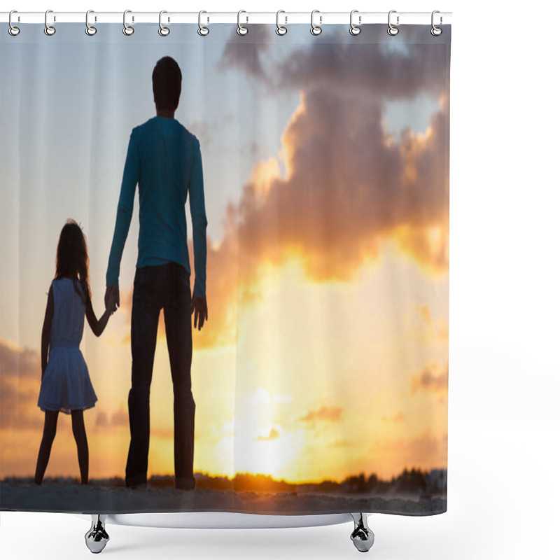 Personality  Family At Sunset Shower Curtains