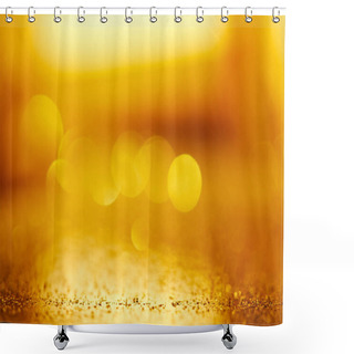 Personality  Abstract Blurred Gold Festive Background Shower Curtains