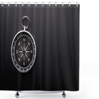 Personality  Compass And Copyspace Shower Curtains