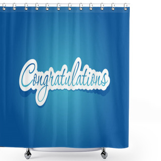 Personality  Congratulations Lettering Shower Curtains