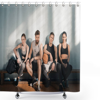 Personality  Sporty Men And Women Shower Curtains