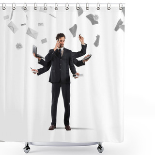 Personality  Businessman  Solves  Problems  Shower Curtains