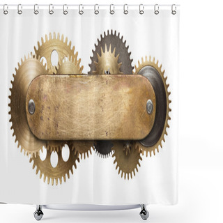 Personality  Steampunk Clockwork Mechanism Shower Curtains