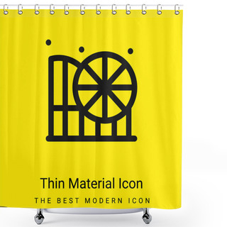 Personality  Amusement Park Minimal Bright Yellow Material Icon Shower Curtains