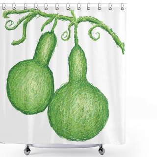 Personality  Bottle Gourd Shower Curtains