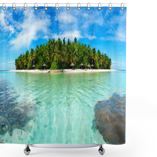Personality  Island In The Maldives Shower Curtains