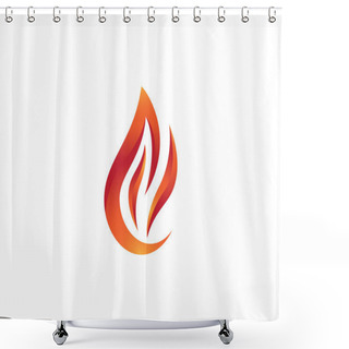 Personality  Fire Flame Logo Template Vector Icon Oil, Gas And Energy Logo Concept Shower Curtains