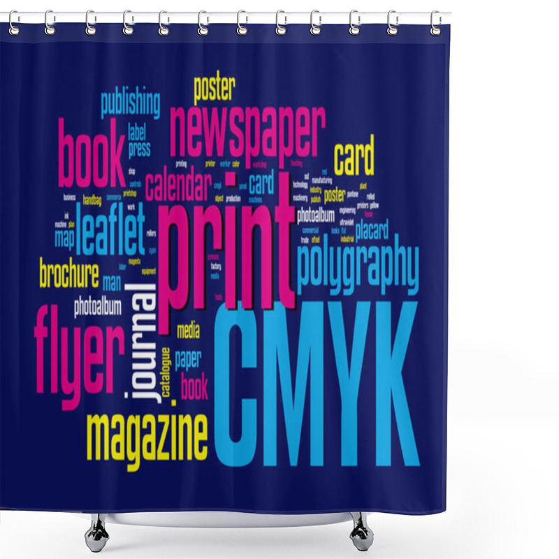Personality  Printing Word Cloud Shower Curtains