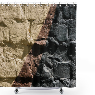 Personality  Full Frame Image Of Colorful Brick Wall Background  Shower Curtains