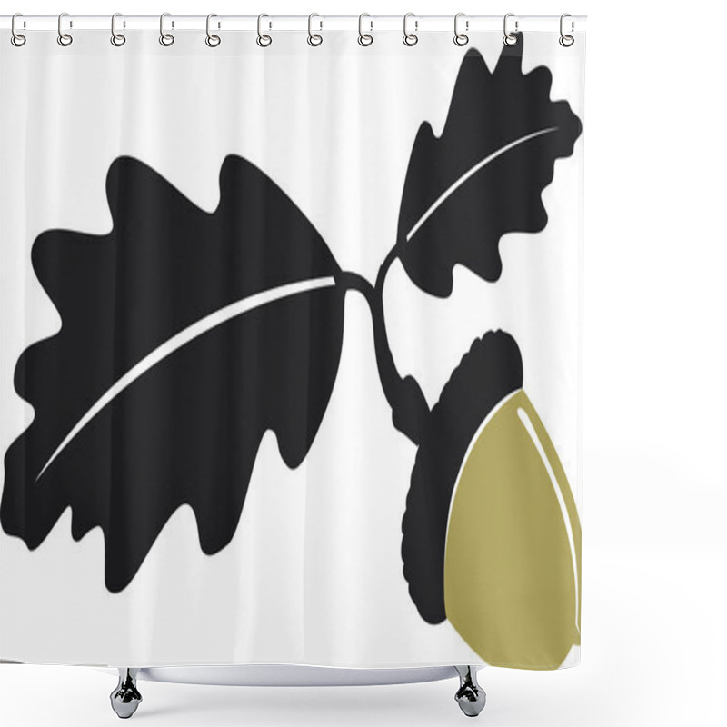 Personality  Vector acorn branch shower curtains
