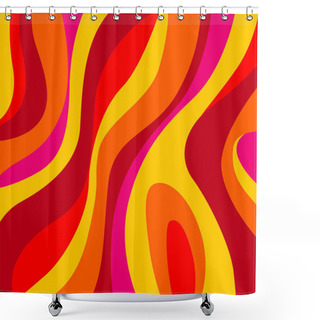 Personality  Sixties Graphic Shower Curtains