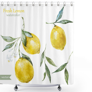 Personality  Lemon Pattern Shower Curtains