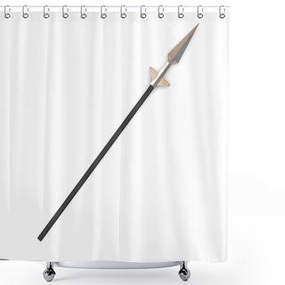 Personality  3d Render Of War Spear Shower Curtains