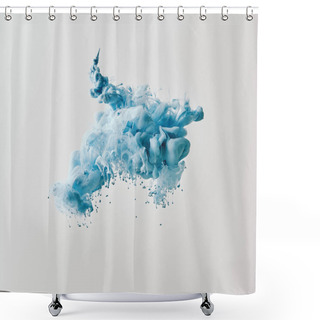 Personality  Abstract Texture With Blue Paint Splash Shower Curtains