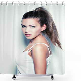 Personality  Modern Beauty Girl Shower Curtains
