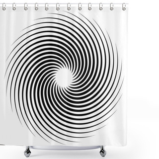 Personality  Spiral, Swirl, Twirl Element. Cyclic Whirlpool, Whirlwind Contortion Design Shower Curtains