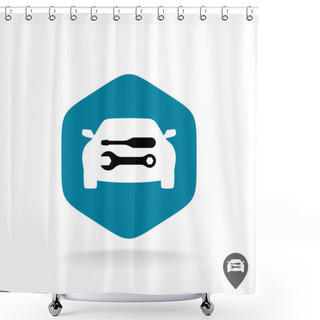 Personality  Auto Repair Logo Shower Curtains