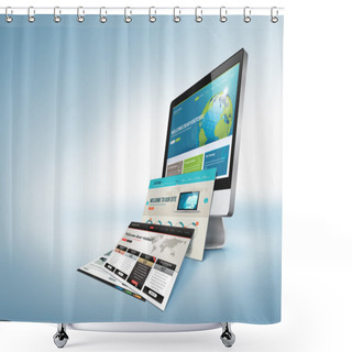 Personality  Web Design Concept Shower Curtains