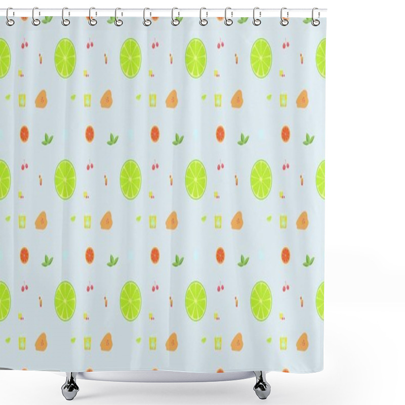 Personality  Colored background with different accessories shower curtains
