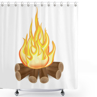 Personality  Single Campfire Isolated Shower Curtains