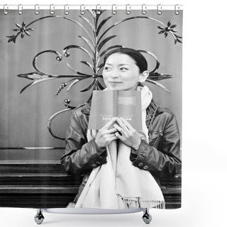 Personality  Japanese Tourist Woman Shower Curtains