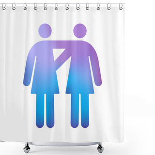 Personality  Female Couple Shower Curtains