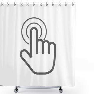 Personality  Hand Click Icon Shower Curtains