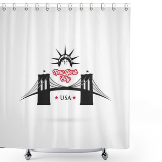 Personality  Brooklyn Bridge - New York Symbol Shower Curtains