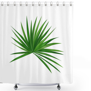 Personality  Palm Branch Illustration Isolated On White Background Shower Curtains