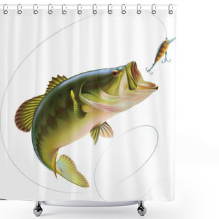 Personality  Largemouth Bass Shower Curtains