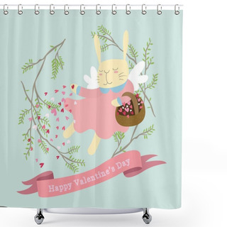 Personality  Happy Valentine's Day Wallpaper Shower Curtains