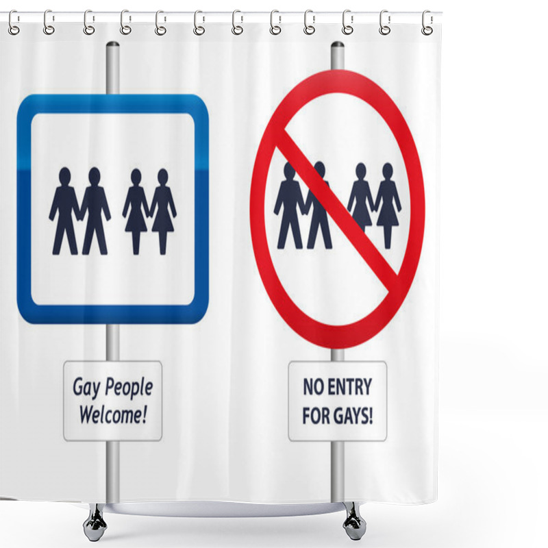 Personality  Gay Signs shower curtains